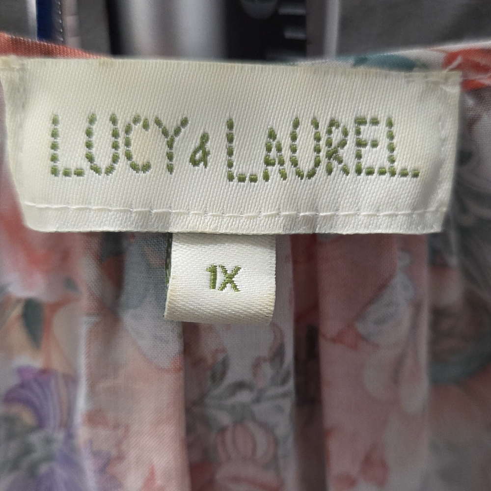 Lucy & Laurel Floral Blouse - Red, Purple, Green - Picture 3 of 6